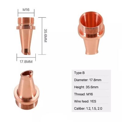 Faden der H35.6mm Laser-Schweißens-Düsen-M16 für Faser-Laser-Schweißer Head