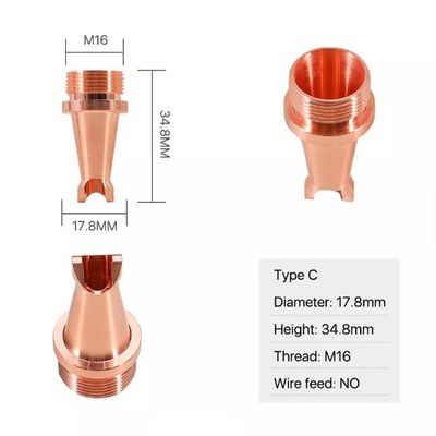 17.8mm Schweißens-Düsen-Laser-Schweißgerät-Teile Laser-M16
